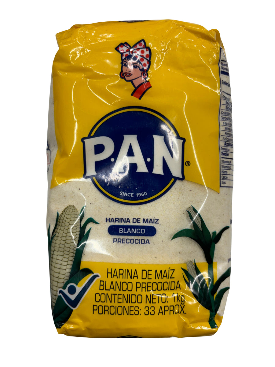 PAN Precooked White Maize Flour Harina Maiz Blanco Precocida 1kg