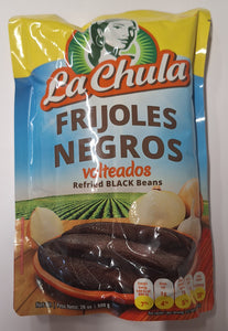 La Chula Refried Black Beans - Frijoles Negros Volteados 800g