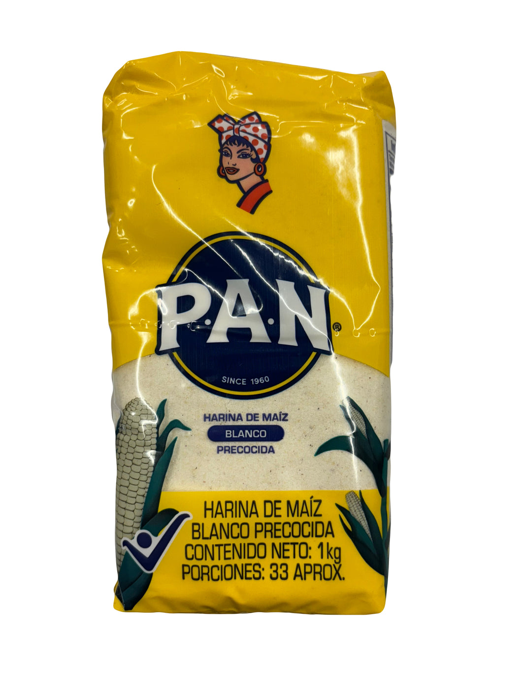 PAN Pre-cooked White Maize Flour - Harina Maiz Blanco Precocida 1kg