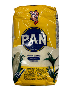 PAN Pre-cooked White Maize Flour - Harina Maiz Blanco Precocida 1kg