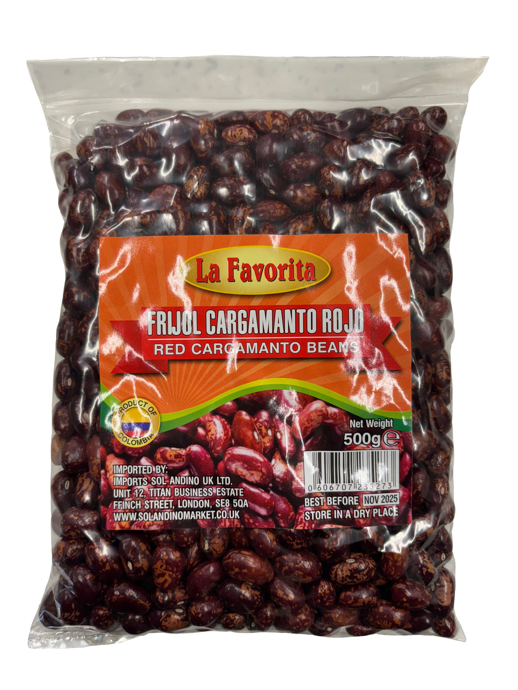 La Favorita Cargamanto Beans - Frijoles Cargamanto 500g