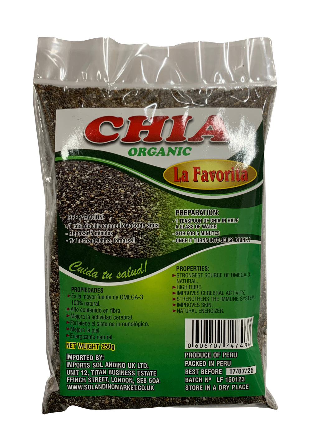 La Favorita Organic Chia Seeds 250g