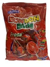 Cargar imagen en el visor de la galería, Bon Bon Bum Strawberry Lollies Pack of 24
