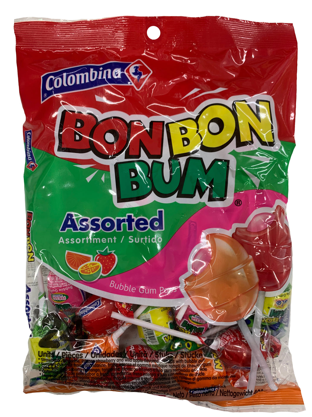 Bon Bon Bum Mixed Flavours Lollies Pack of 24
