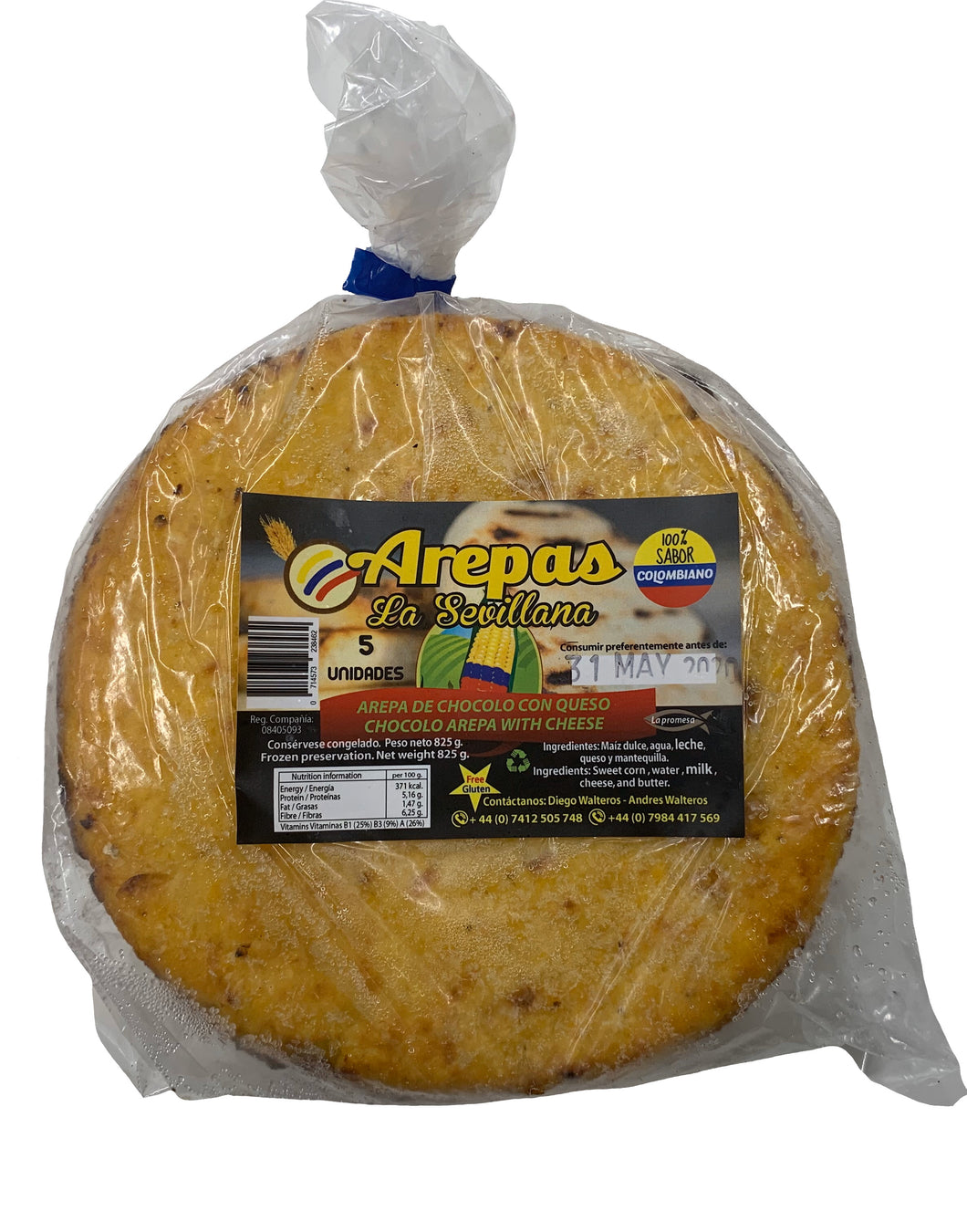 [FROZEN] La Sevillana Chocolo Arepas With Cheese - Arepas de Chocolo con Queso