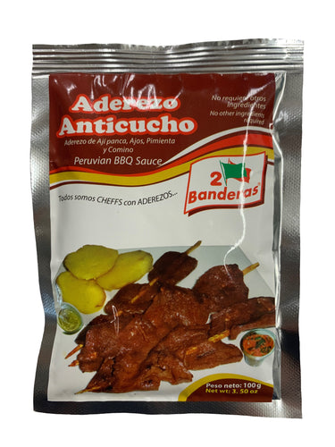 2 Banderaz Anticucho Dressing - Aderezo de Anticucho 100g